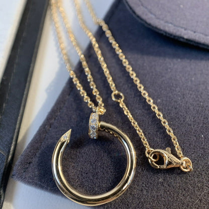 [Luxery]JUSTE NECKLACE PINK GOLD
