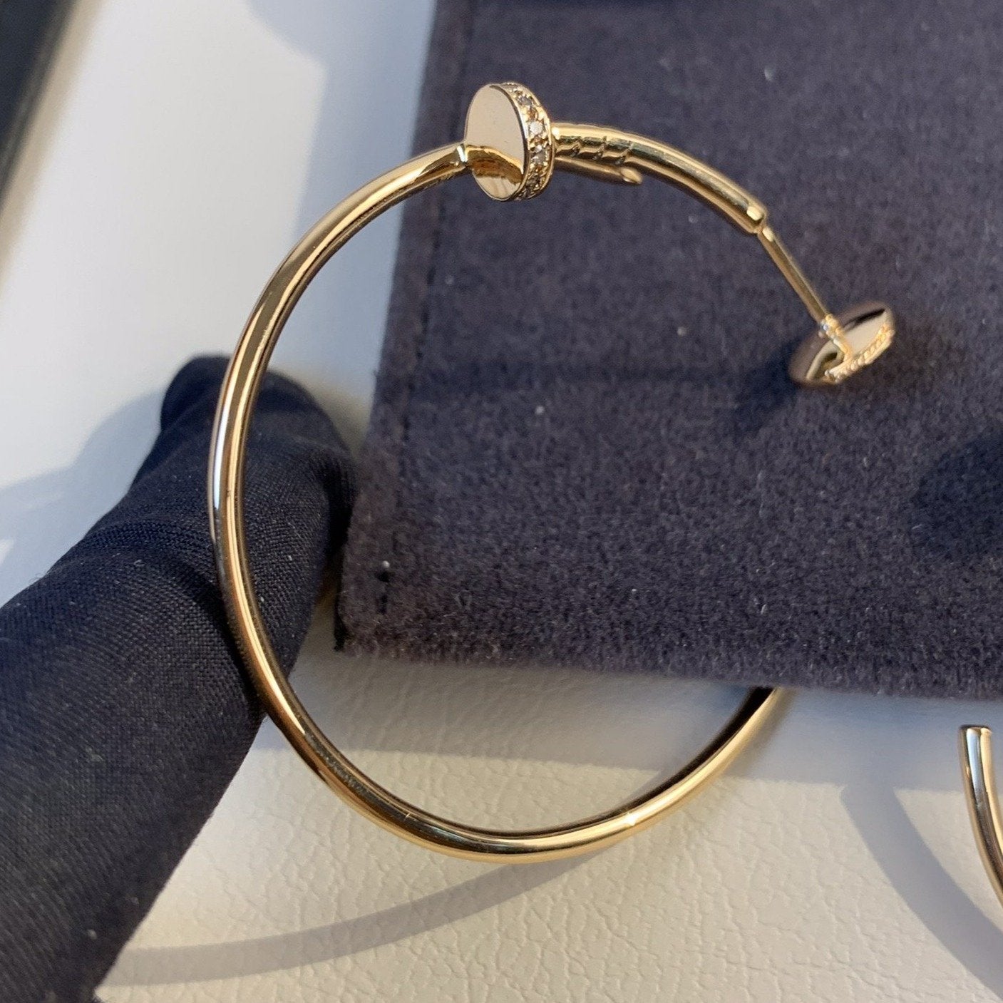 [Luxery]JUSTE EARRINGS GOLD DIAMONDS 1.8MM