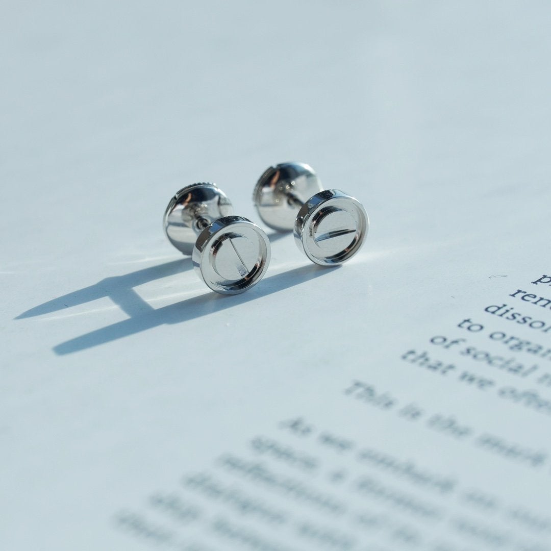 [Luxery]LOVE EARRINGS SILVER 10MM