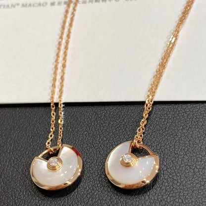 [Luxery]AMULETTE ROSE GOLD MOP NECKLACE