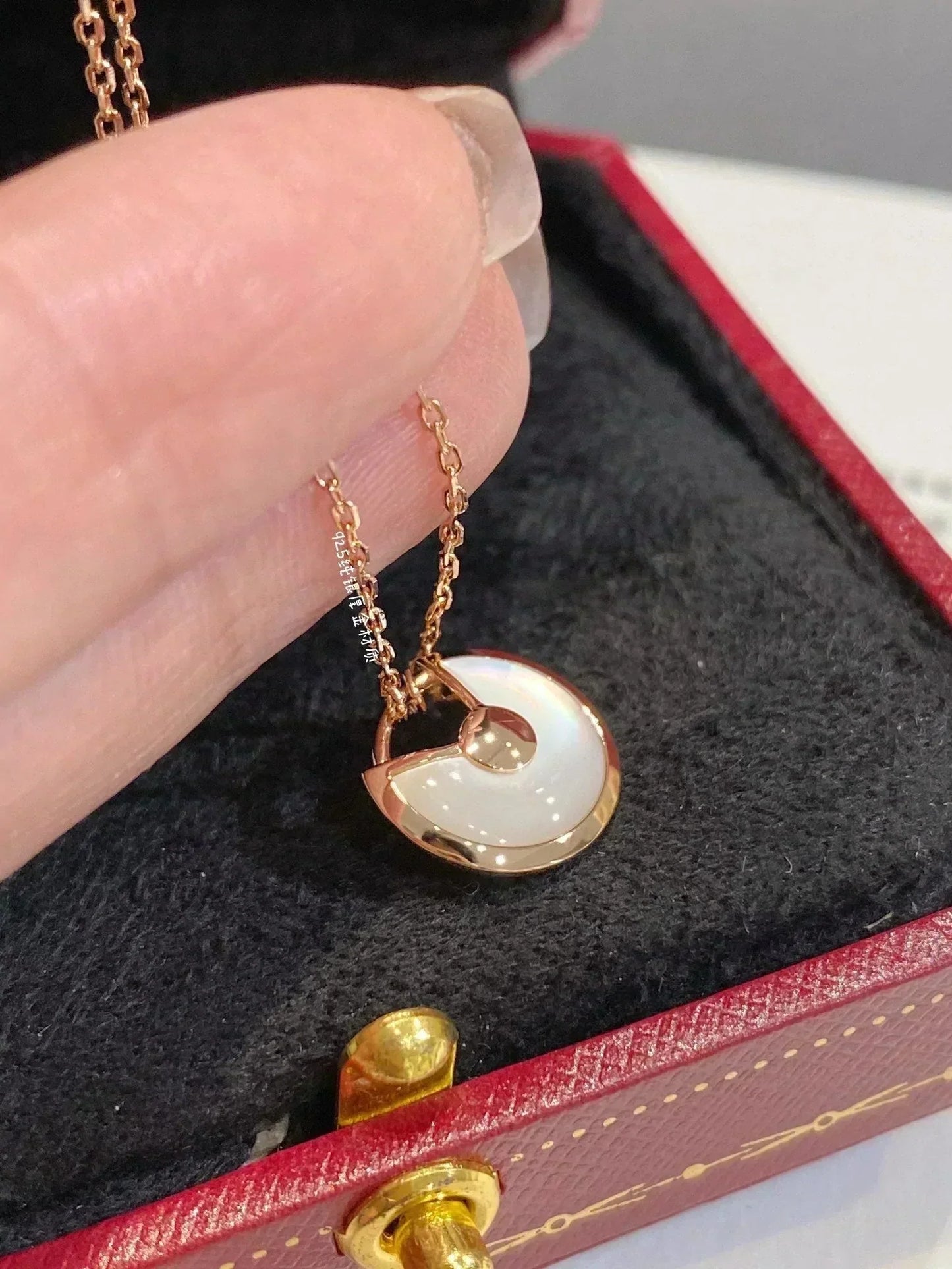 [Luxery]AMULETTE ROSE GOLD MOP NECKLACE