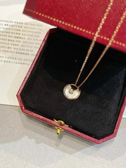 [Luxery]AMULETTE ROSE GOLD MOP NECKLACE