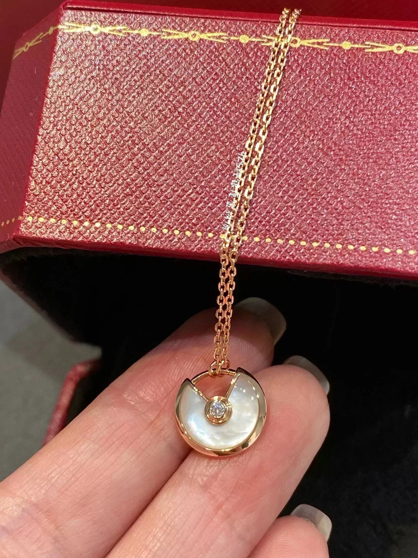 [Luxery]AMULETTE ROSE GOLD MOP NECKLACE