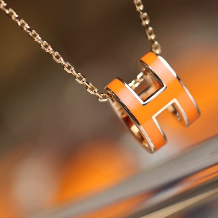 [Luxery]POP H PEDANT PINK GOLD