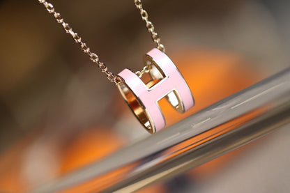 [Luxery]POP H PEDANT PINK GOLD