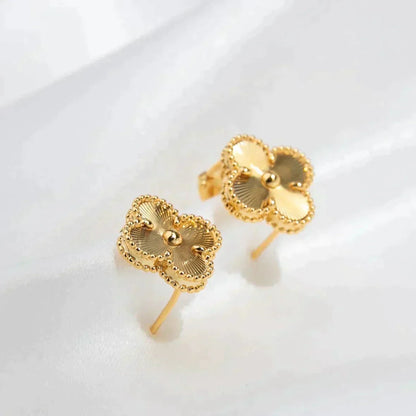 [Luxery]CLOVER MEDIUM 1 MOTIFS LASER EARRINGS