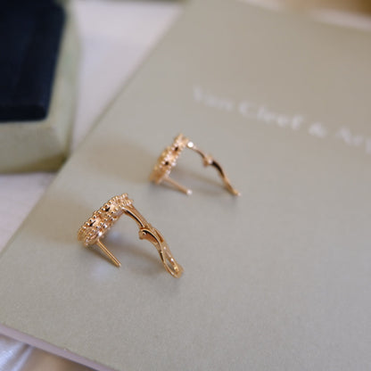[Luxery]LUCKY PINK GOLD WHITE MOP EARRINGS