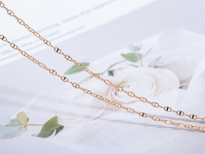 [Luxery]ECHAPPEE NECKLACE PINK GOLD
