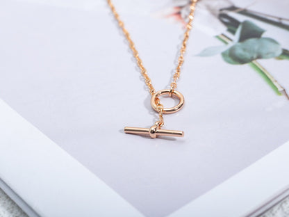 [Luxery]ECHAPPEE NECKLACE PINK GOLD