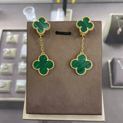 [Luxery]CLOVER 2 MOTIFS  EARRINGS (MULTIPLE CHOICESC