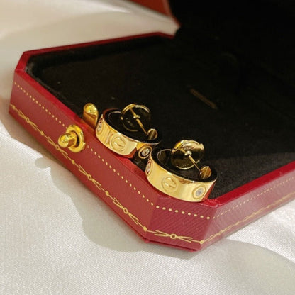 [Luxery]LOVE EARRINGS 5.7MM 2 DIAMONDS