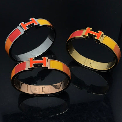 [Luxery]H BRACELET ORANGE RAINBOW CERAMIC