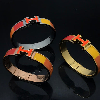 [Luxery]H BRACELET ORANGE RAINBOW CERAMIC