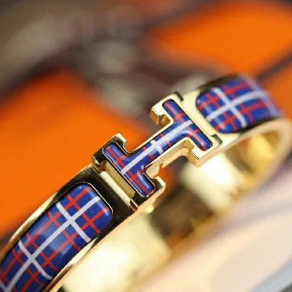 [Luxery]H TARTAN BRACELET 12MM