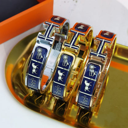 [Luxery]H COUVERTURES DARK BLUE BRACELET