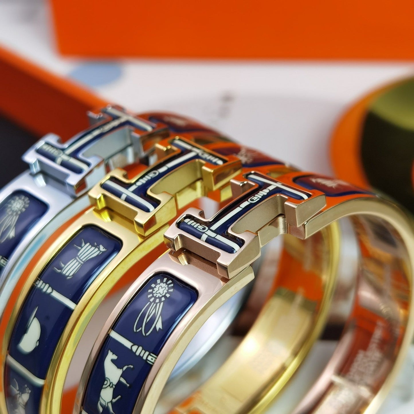 [Luxery]H COUVERTURES DARK BLUE BRACELET