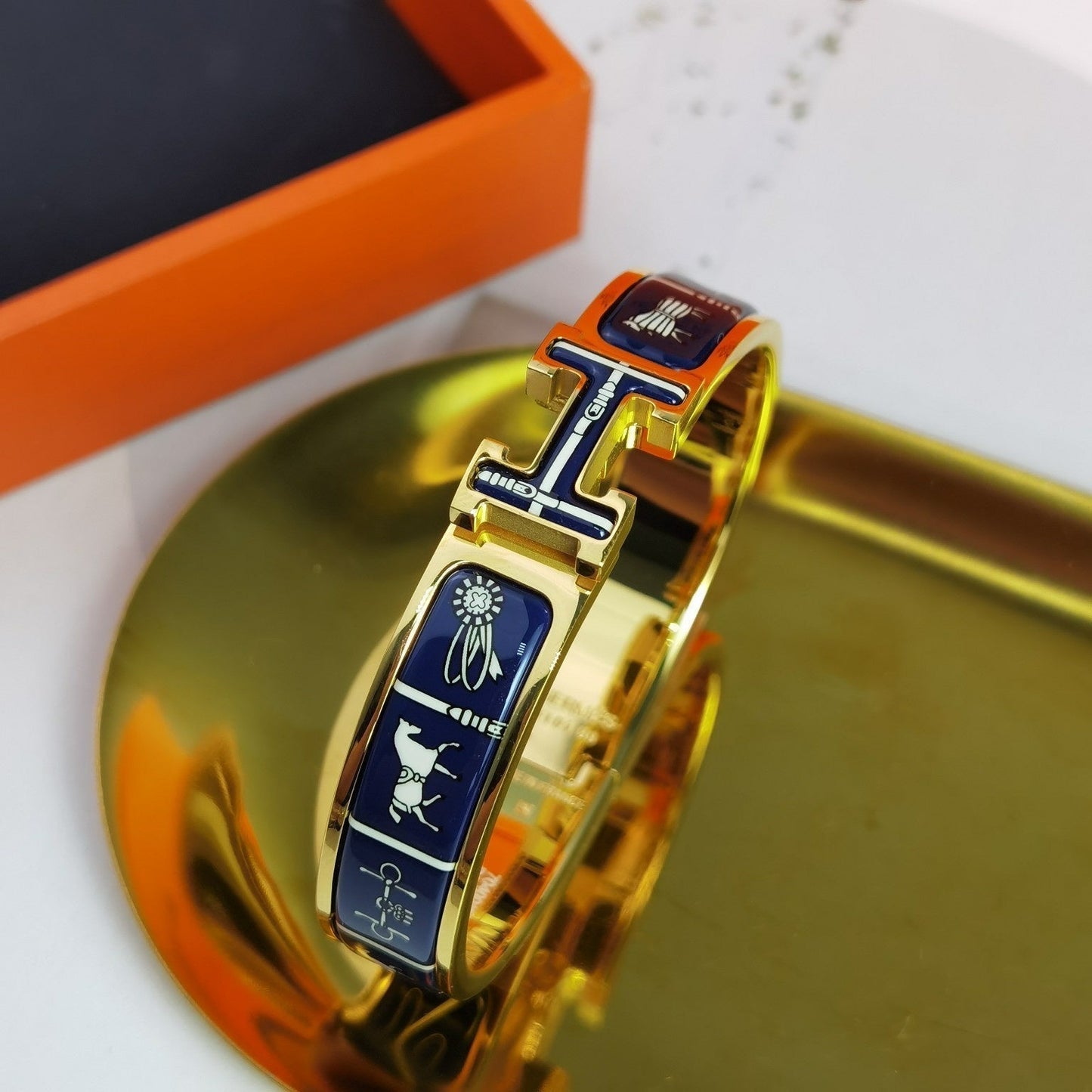 [Luxery]H COUVERTURES DARK BLUE BRACELET