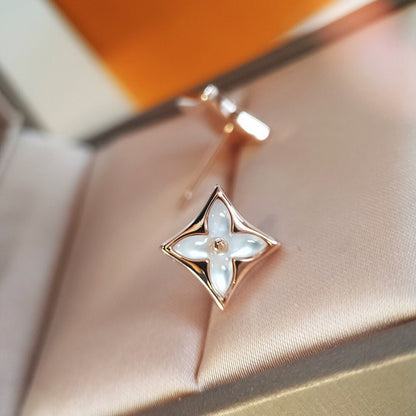 [Luxery]STAR MOP PINK GOLD EARRINGS