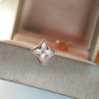 [Luxery]STAR MOP PINK GOLD EARRINGS