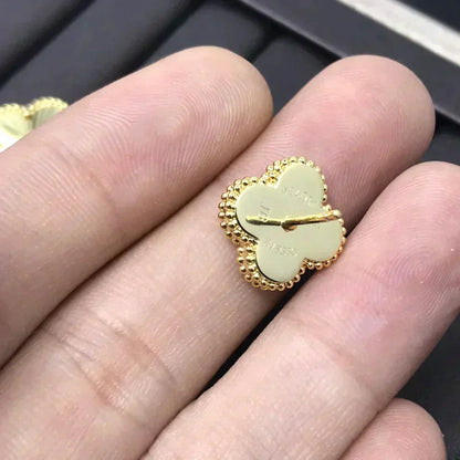 [Luxery]CLOVER MINI 9.5MM LASER EARRINGS