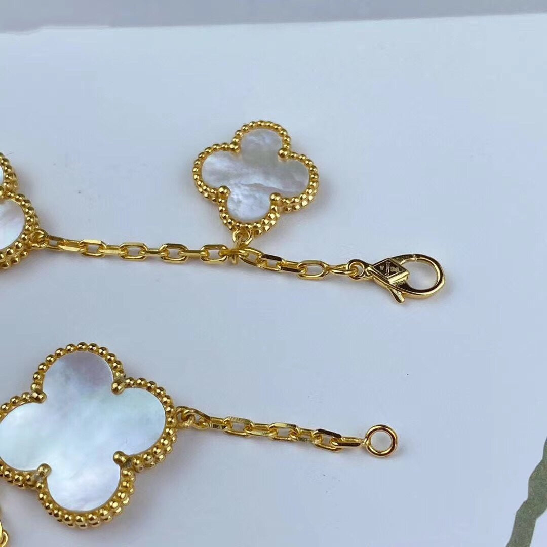 [Luxery]MAGIC CLOVER MOP GOLD BRACELET 5 MOTIFS