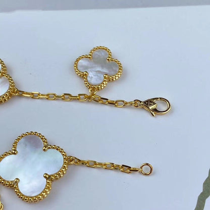 [Luxery]MAGIC CLOVER MOP GOLD BRACELET 5 MOTIFS
