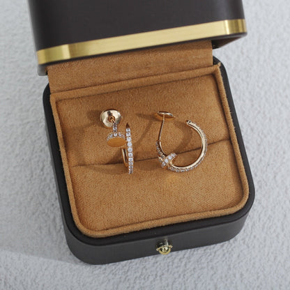 [Luxery]JUSTE EARRINGS 12.75MM PINK GOLD DIAMOND