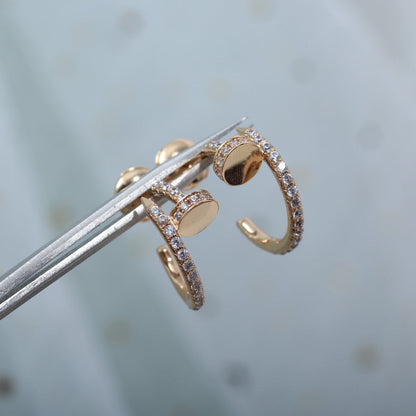 [Luxery]JUSTE EARRINGS 12.75MM PINK GOLD DIAMOND