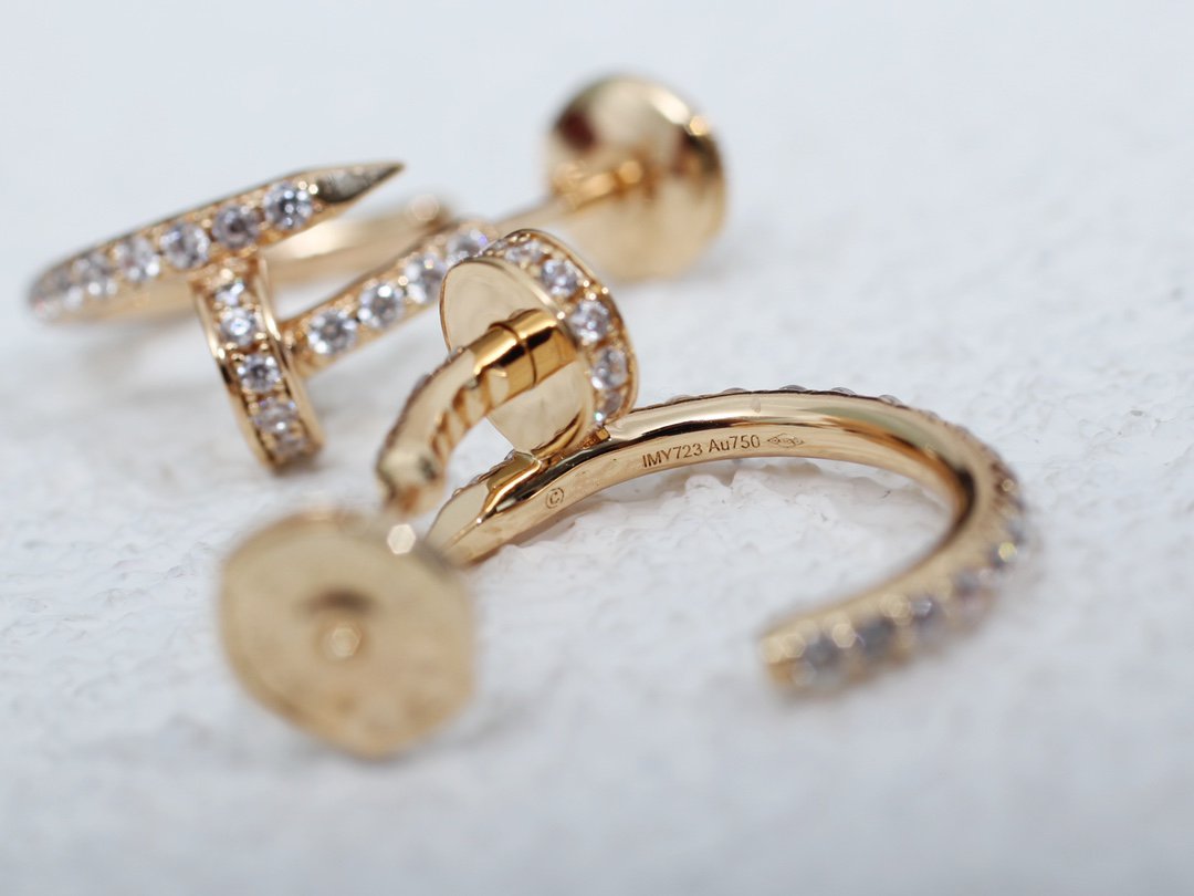 [Luxery]JUSTE EARRINGS 12.75MM PINK GOLD DIAMOND