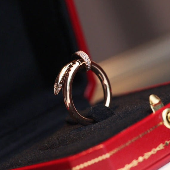 [Luxery]JUSTE RING 2.65MM PINK GOLD DIAMOND