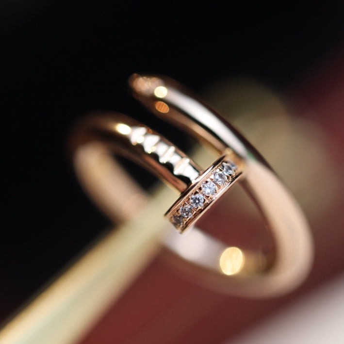 [Luxery]JUSTE RING 2.65MM PINK GOLD DIAMOND