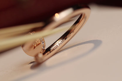 [Luxery]JUSTE RING 2.65MM PINK GOLD DIAMOND