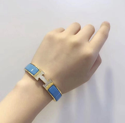 [Luxery]H CLOUD BLUE BRACELET GOLD DIAMOND