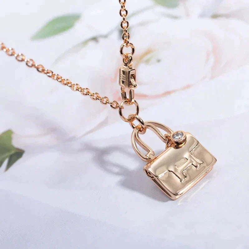 [Luxery]AMULETTE PEDANT ROSE GOLD NECKLACE