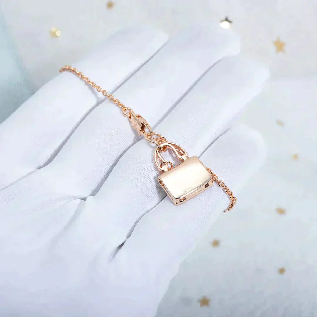 [Luxery]AMULETTE PEDANT ROSE GOLD NECKLACE
