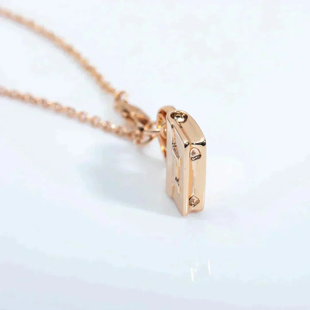 [Luxery]AMULETTE PEDANT ROSE GOLD NECKLACE