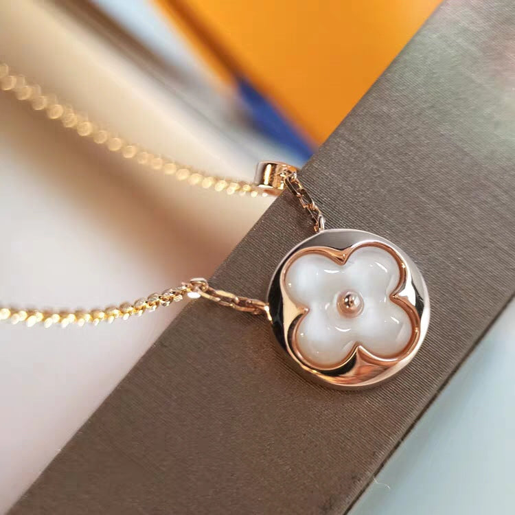 [Luxery]SUN MOP GOLD 1 DIAMOND NECKLACE