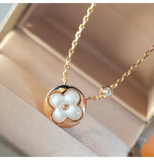 [Luxery]SUN MOP GOLD 1 DIAMOND NECKLACE