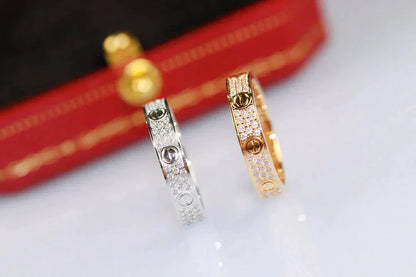 [Luxery]LOVE RING 3.6MM DIAMOND PAVED