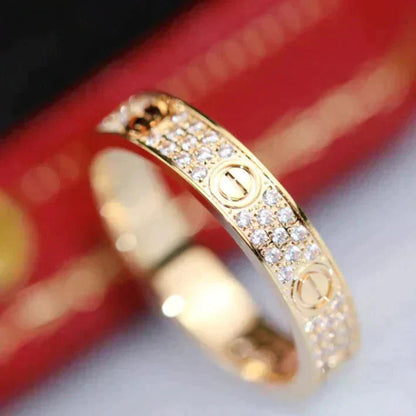 [Luxery]LOVE RING 3.6MM DIAMOND PAVED