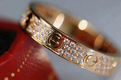 [Luxery]LOVE RING 3.6MM DIAMOND PAVED