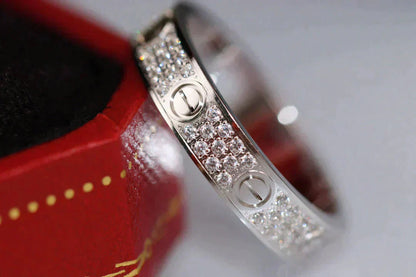 [Luxery]LOVE RING 3.6MM DIAMOND PAVED