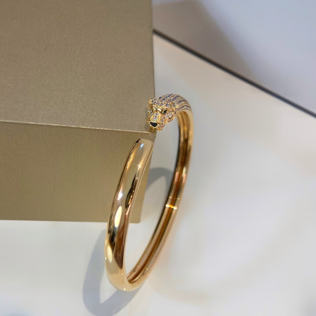 [Luxery]PANTHERE GOLD DIAMOND OPEN BRACELET