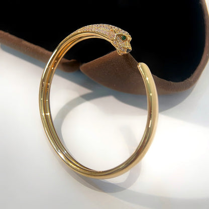 [Luxery]PANTHERE GOLD DIAMOND OPEN BRACELET