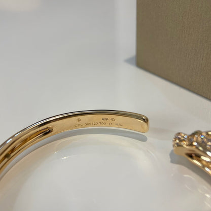 [Luxery]PANTHERE GOLD DIAMOND OPEN BRACELET