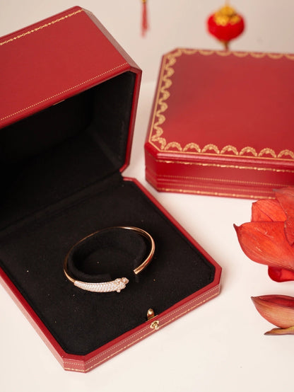 [Luxery]PANTHERE ROSE GOLD DIAMOND OPEN BRACELET