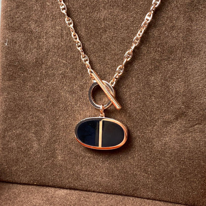 [Luxery]CHAINE VERSO BLACK CERAMIC NECKLACE