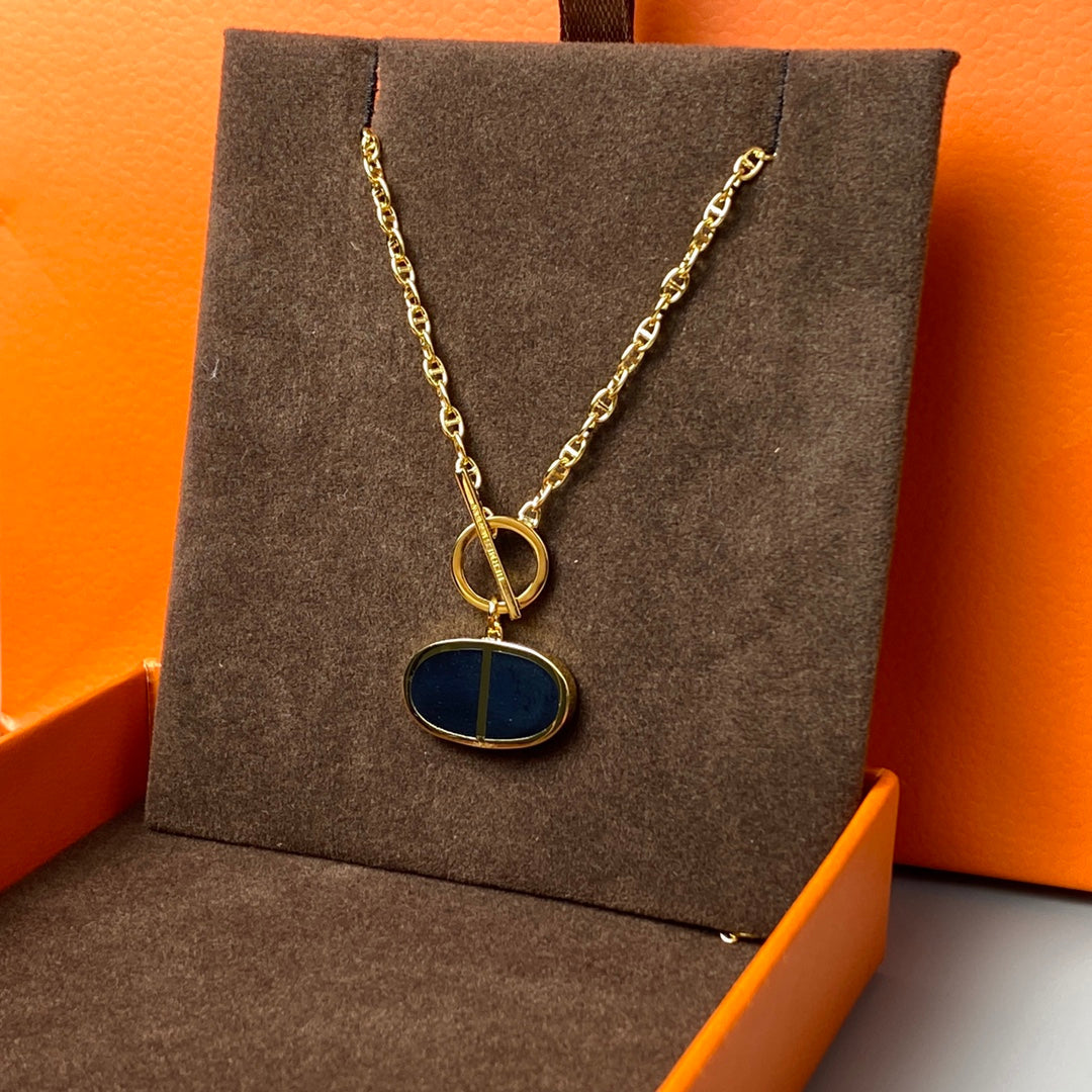 [Luxery]CHAINE VERSO BLACK CERAMIC NECKLACE