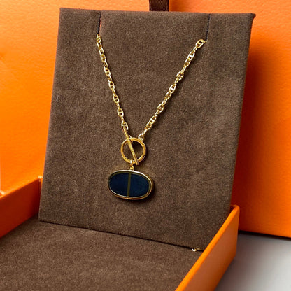 [Luxery]CHAINE VERSO BLACK CERAMIC NECKLACE