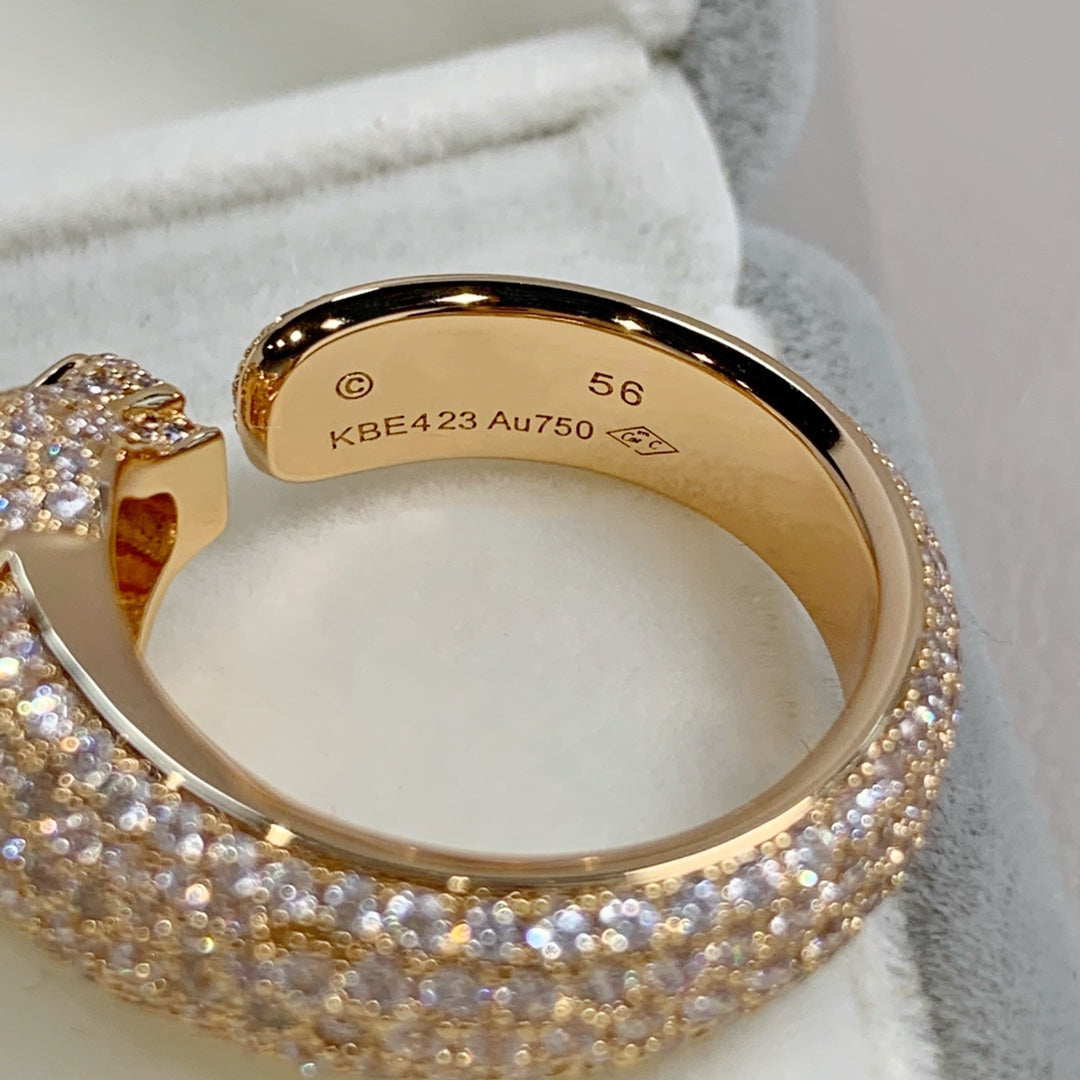 [Luxery]PANTHERE PINK GOLD DIAMOND RING